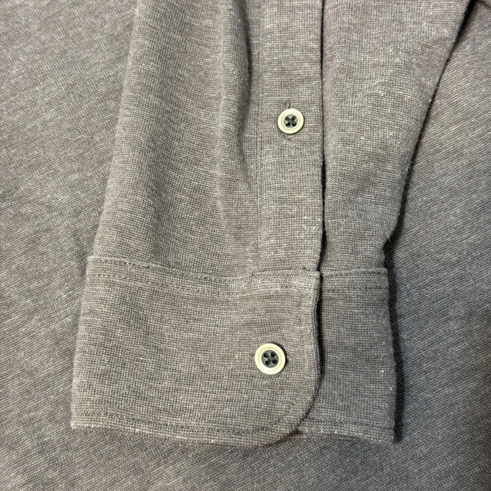 UNTUCKit Matthieu Heavyweight Long-Sleeve Polo Shirt gray Regular Fit Mens XL